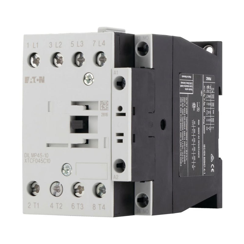 Eaton - Leistungsschütz zum Schalten von Wechselstrom Leistungsschütz DILMP45-10(RDC24) 45A/AC-1,DC,4p