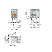 WAGO - Leiterplattenklemme 2624-1106 4mm² − 80 Stück