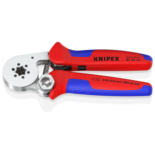 Knipex - Presswerkzeug Kabelschuhe/Verbinder, Aderendhülsen, Schirmanschluss Aderendhülsen-Presszange 97 55 14 SB 0,08-10qmm