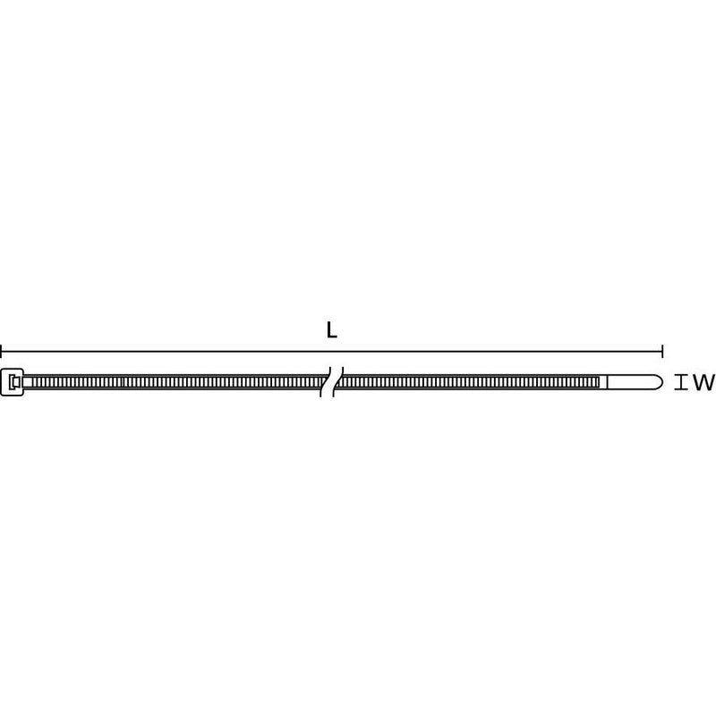 HellermannTyton - Kabelbinder T50L PA66W BK 100 − 100 Stück