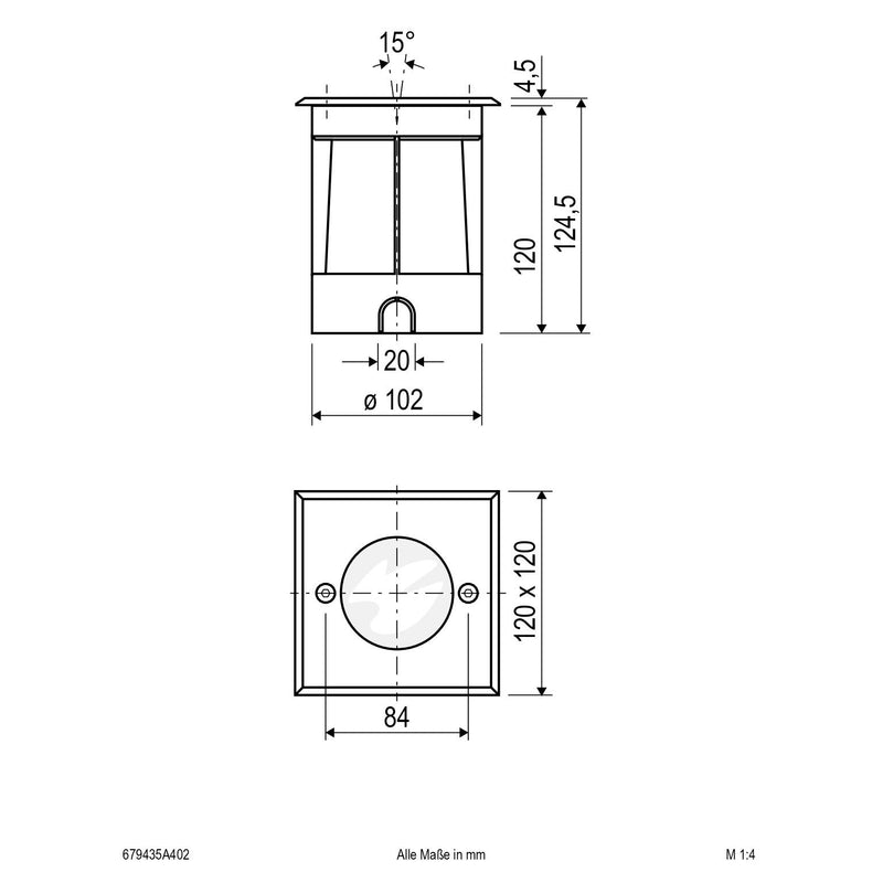 EVN Lichttechnik - Bodeneinbauleuchte LED-Bodeneinbauleuchte 679435A402 IP67