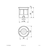 EVN Lichttechnik - Bodeneinbauleuchte LED-Bodenleuchte IP67 PC67106002M 3000K