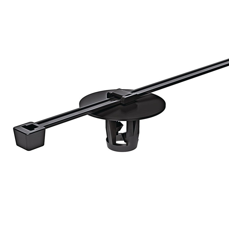 HellermannTyton - Kabelbinder Befestigungsbinder T50RSBH5SD-PA66HS-BK schwarz − 500 Stück