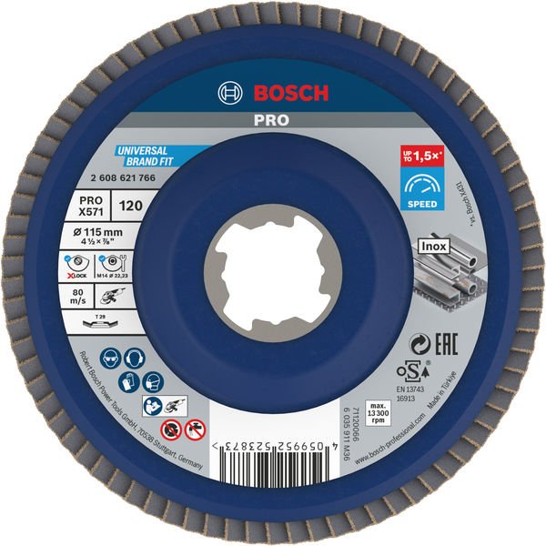 Bosch - Trenn-/Schleifscheibe PRO X571 2608621766 Fächerschleifscheibe