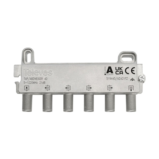 Televes - Abzweiger und Verteiler Abzweiger 4f. AZ421FZ 5-1218 MHz AD: 21 dB