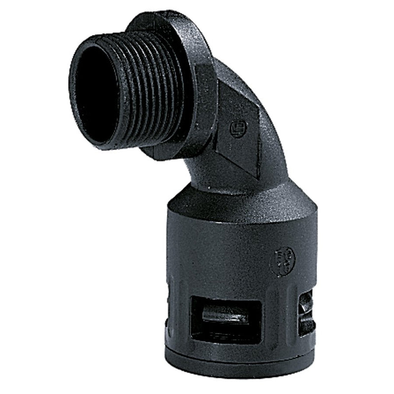 Flexa - Kunststoff-Wellschlauch-Verschraubung Schnellverschraubung RQB90-M AD42,5/M40sw IP67,90Bogen − 10 Stück