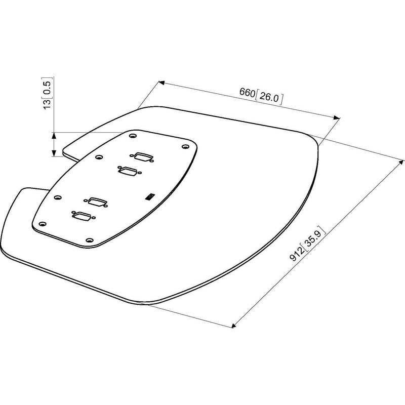 Vogels - Halterung für Audio-/Videosysteme Bodenplatte Connect-it PFF7030 si extragroß,si