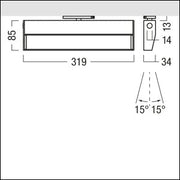 Zumtobel Group - Downlight/Strahler/Flutlicht LED-Wandfluter SUP2 M WW #60715011 3000K