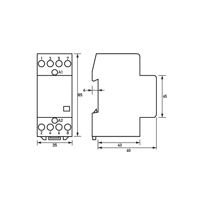 Doepke - Installationsschütz für Reiheneinbau Schütz HS 2-230AC/25-40 4 Schließer