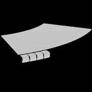 Unex - Deckel Bogen für Kabeltragsystem Abdeckung Bogen 45 Grad 67415-04 400 R600 U23X