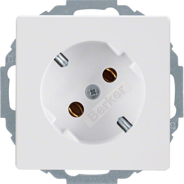 Berker - Steckdose SCHUKO-Steckdose 47276089 polarweiss, samt