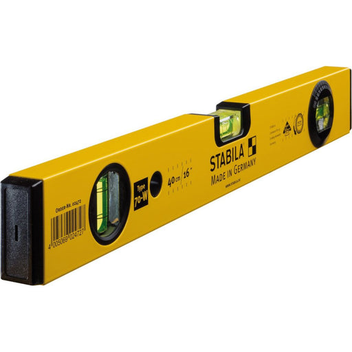 Stabila - Wasserwaage 70 W, 40cm mit Winkellibelle