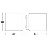 Steinel - Decken-/Wandleuchte Sensor-LED-Außenleuchte L 840 SC INOX 3000K 134 x 110 x 110 mm