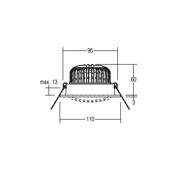 Brumberg Leuchten - Downlight/Strahler/Flutlicht LED-Einbaustrahler 350 mA 12491253