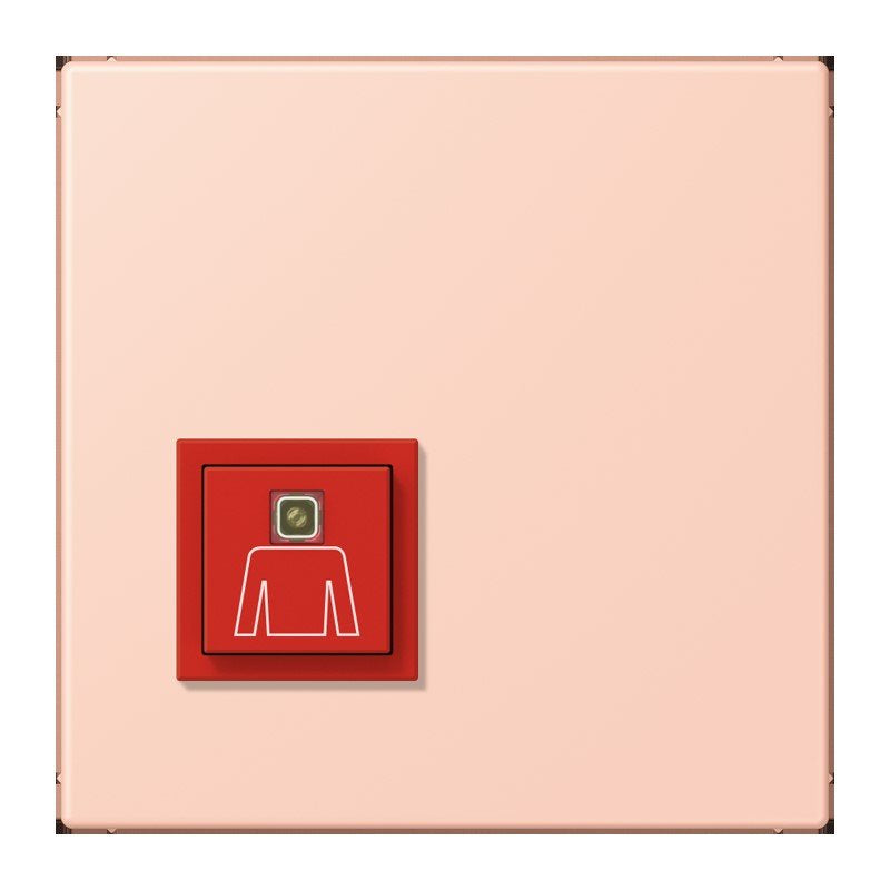 Jung - Behindertenelement für Installationsschalterprogramme Notrufsystem Ruftaster NRS LC 0834 RT 234 locre rouge clair