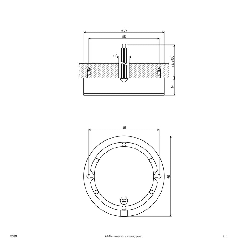 EVN Lichttechnik - Decken-/Wandleuchte P-LED Möbel Ein/Anbaul. 089014 chr-mt IP20 350mA 3W 3000K