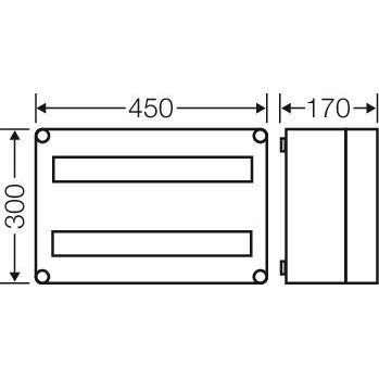 Hensel - Installationskleinverteiler Mi-Automatengehäuse Mi 1331 36TE