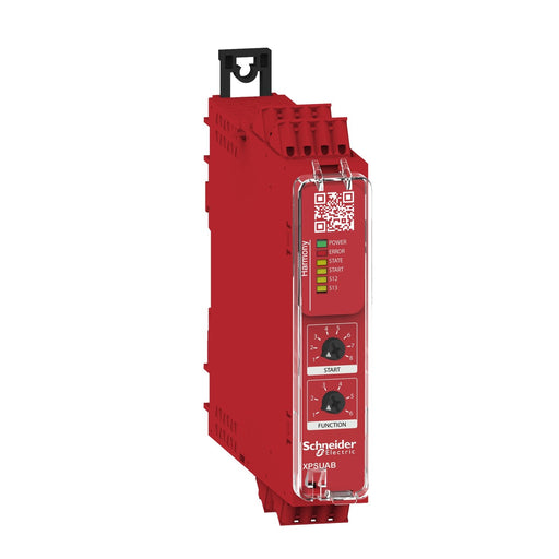 Schneider Electric - Gerät zur Überwachung von sicherheitsgerichteten Stromkreisen Sicherheitsrelais XPSUAB11CC 6Fkt 1Kreis 1S1Ö 1T