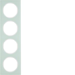 Berker - Abdeckrahmen Rahmen Glas/pows 10142209 4fach