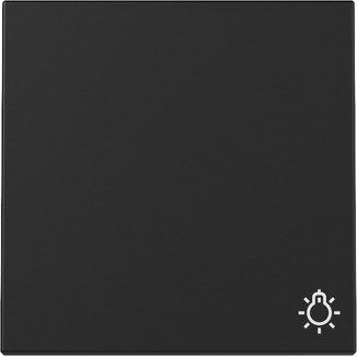 Gira - Abdeckung/Bedienelement für Installationsschalterprogramme Wippe Symb. Licht 3285005 Schwarz m