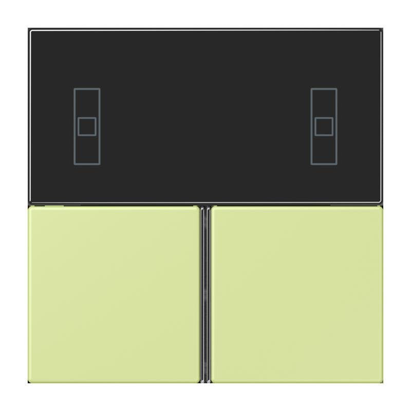Jung - Abdeckung/Bedienelement für Installationsschalterprogramme Tastensatz 3fach LC 4093 TSA 222 vert jaune clair