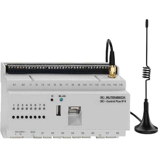 Rutenbeck - Zusatzgerät für Fernmeldetechnik IP-Schaltaktor Control Plus IP 8 100Mbit/s lichtgrau