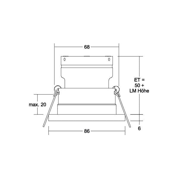 Brumberg Leuchten - Downlight/Strahler/Flutlicht Einbaumodul rund 37015420
