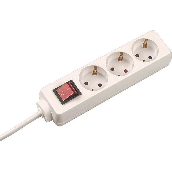 Bachmann - Mehrfachsteckdose Steckdosenleiste 3f. 384.272S m.Winkelstecker ws