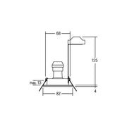 Brumberg Leuchten - Downlight/Strahler/Flutlicht HV-Einbaustahler 36180080 GU10 max.50W/schwarz