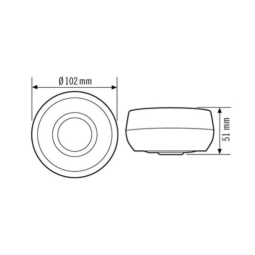 ESYLUX - Bewegungsmelder/Präsenzmelder komplett Decken-Bewegungsmelder MD360/8 BASIC IP54