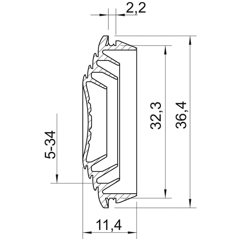 OBO Bettermann - Kabeleinsteckstutzen Einsteckdichtung EDK 32 OR f. Kabel für FireBoX − 10 Stück