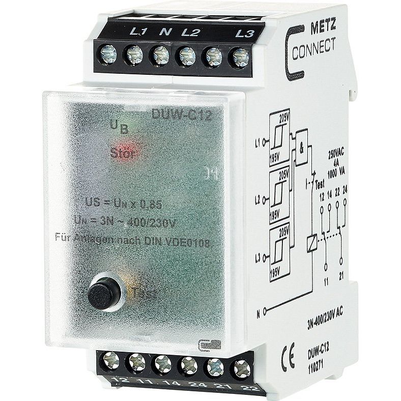Metz Connect - Phasenüberwachungsgerät Netzüberwachung DUW-C12 3x230V