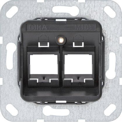 Gira - Einsatz/Abdeckung für Kommunikationstechnik Modular Jack 6 2fach 560600 UP Tragring