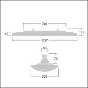 Thorn - Pendelleuchte LED - Hängeleuchte IQ SUSP S  #96637143 840, weiß