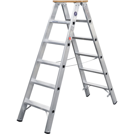 ILLER-LEITER - Stufenleiter Stufenstehleiter beidseit. 51706 6 Stufen
