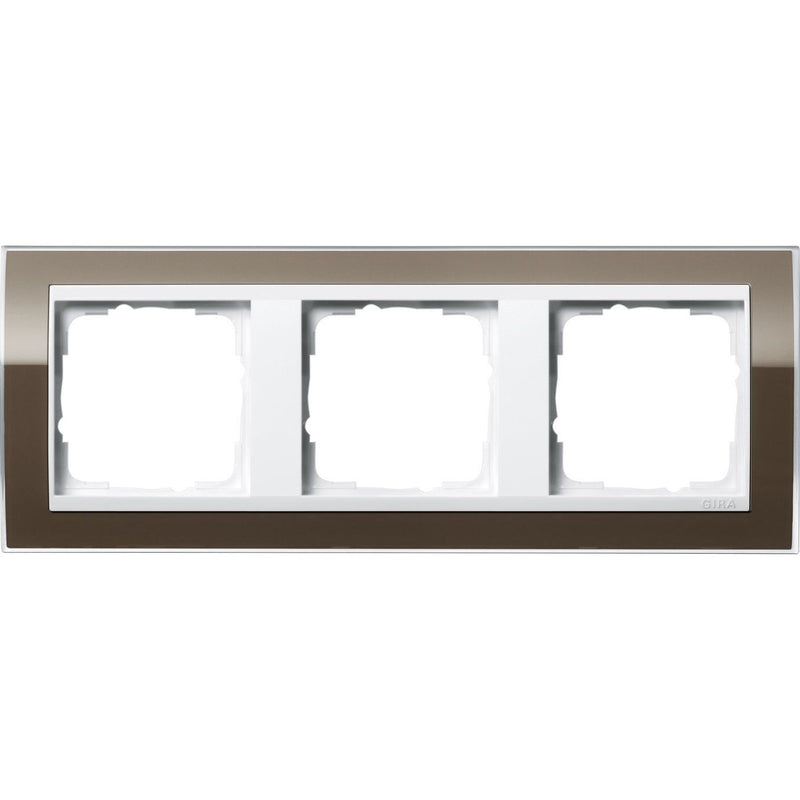 Gira - Abdeckrahmen 3fach 0213763 klar braun