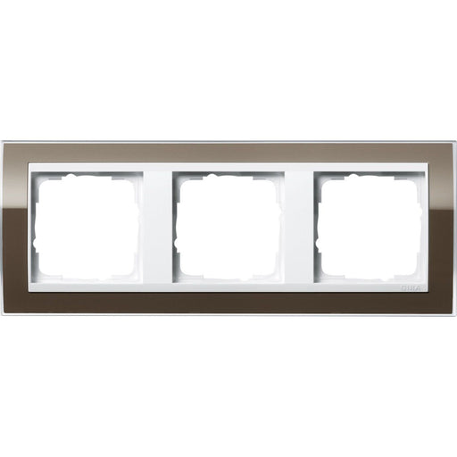 Gira - Abdeckrahmen 3fach 0213763 klar braun