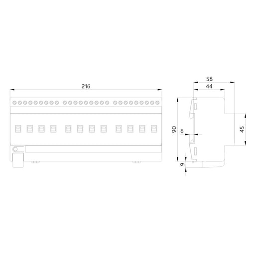 BEG Brück Electronic - Bussystem-Schaltaktor Schaltaktor SA12-230/16H/KNXsREG