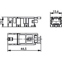 Telegärtner - Modularer Steckverbinder STX RJ45 Modul Cat.6 100007526