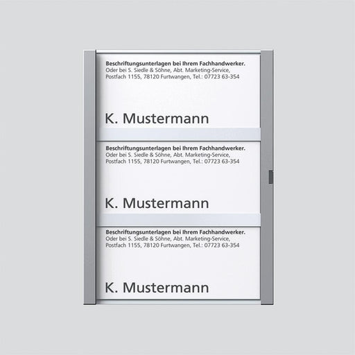 Siedle&Söhne - Zubehör/Ersatzteile für Türkommunikation Namensschild sil-met kpl. 200029045-00 f.TM 611-3 SM