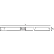 HellermannTyton - Kabelbinder MBT27HFCRFID 681x7,9mm, rot − 250 Stück