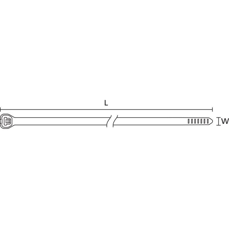 HellermannTyton - Kabelbinder X120RPA66HIRHSBK 200 369x7,7mm, schwarz − 200 Stück