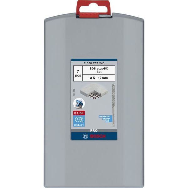 Bosch - Bohrer-Set PRO SDS plus-5X 2608707246(VE7) Hammerbohrer-Set