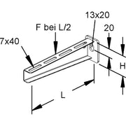 Rico - Ausleger für Kabeltragsystem Ausleger 16B2-100-V L=116mm