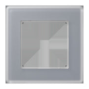 Jung - Abdeckrahmen Glasrahmen 1fach AV 581 GLM KG kristallgrau