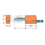 WAGO - Prüfstecker Bananenstecker 215-411 − 50 Stück