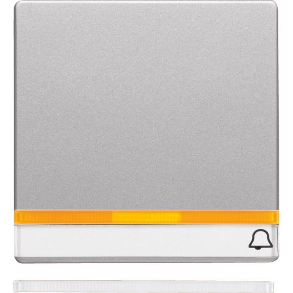 Berker - Abdeckung/Bedienelement für Installationsschalterprogramme Wippe alu/lack 16286074 mit 2 Linsen u.BSF