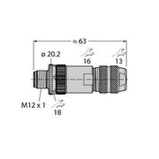 Turck - Rundsteckverbinder, feldkonfektionierbar (Industriesteckverbinder) Stecker CMBS8151-0 − 1 Stück