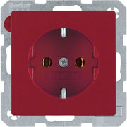 Berker - Steckdose SCHUKO-Steckdose rot, samt 41436012