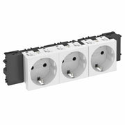 OBO Bettermann - Steckdose 0 Grad, 3-fach STD-D0C RW3 250V,10/16A,Schutzk